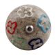 Multi Colored Floral Crackle Ceramic Wine Stopper (Pack Of One Piece)
